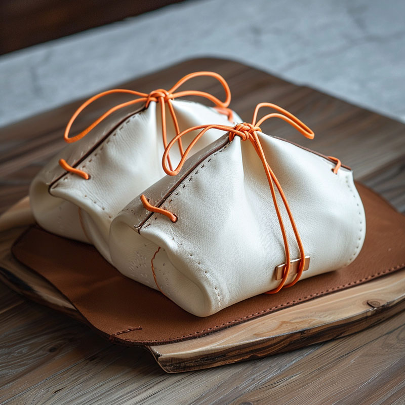 Bolsa de joyería de cuero